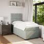 Preview: Boxspringbett mit Matratze Hellgrau 80x200 cm Samt