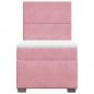 Preview: Boxspringbett mit Matratze Rosa 100x200 cm Samt