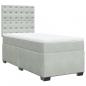 Preview: Boxspringbett mit Matratze Hellgrau 100x200 cm Samt