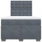 Preview: Boxspringbett mit Matratze Dunkelgrau 120x190 cm Samt