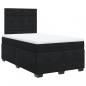 Preview: Boxspringbett mit Matratze Schwarz 120x200 cm Samt