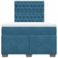 Preview: Boxspringbett mit Matratze Blau 120x200 cm Samt