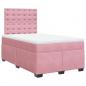 Preview: Boxspringbett mit Matratze Rosa 120x200 cm Samt