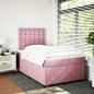 Preview: Boxspringbett mit Matratze Rosa 120x200 cm Samt