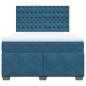 Preview: Boxspringbett mit Matratze Blau 140x190 cm Samt