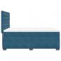 Preview: Boxspringbett mit Matratze Blau 140x190 cm Samt