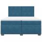 Preview: Boxspringbett mit Matratze Blau 200x200 cm Samt