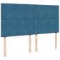 Preview: Boxspringbett mit Matratze Blau 200x200 cm Samt