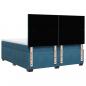 Preview: Boxspringbett mit Matratze Blau 200x200 cm Samt