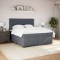 Preview: Boxspringbett mit Matratze Dunkelgrau 200x200 cm Samt