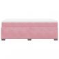 Preview: Boxspringbett mit Matratze Rosa 80x200 cm Samt