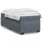 Preview: ARDEBO.de - Boxspringbett mit Matratze Dunkelgrau 80x200 cm Samt