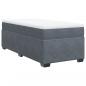 Preview: Boxspringbett mit Matratze Dunkelgrau 80x200 cm Samt