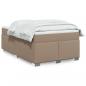 Preview: ARDEBO.de - Boxspringbett Matratze Cappuccino-Braun 120x190 cm Kunstleder