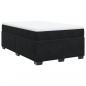 Preview: Boxspringbett mit Matratze Schwarz 120x190 cm Samt