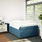 Preview: Boxspringbett mit Matratze Dunkelblau 120x190 cm Samt