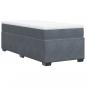 Preview: Boxspringbett mit Matratze Dunkelgrau 90x190 cm Samt