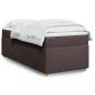 Preview: ARDEBO.de - Boxspringbett mit Matratze Dunkelbraun 90x190 cm Stoff