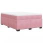 Preview: Boxspringbett mit Matratze Rosa 140x190 cm Samt