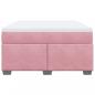 Preview: Boxspringbett mit Matratze Rosa 140x190 cm Samt