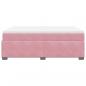 Preview: Boxspringbett mit Matratze Rosa 140x190 cm Samt