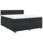 Preview: Boxspringbett mit Matratze Schwarz 200x200 cm Kunstleder