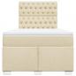 Preview: Boxspringbett mit Matratze Creme 120x190 cm Stoff