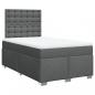 Preview: Boxspringbett mit Matratze Dunkelgrau 120x200 cm Stoff