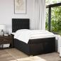 Preview: Boxspringbett mit Matratze Schwarz 120x200 cm Stoff