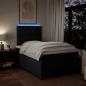 Preview: Boxspringbett mit Matratze Schwarz 120x200 cm Stoff