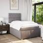 Preview: Boxspringbett mit Matratze Taupe 120x200 cm Stoff