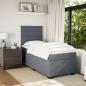 Preview: Boxspringbett mit Matratze Dunkelgrau 100x200 cm Samt