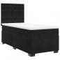 Preview: Boxspringbett mit Matratze Schwarz 90x190 cm Samt