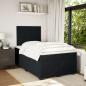 Preview: Boxspringbett mit Matratze Schwarz 120x190 cm Samt