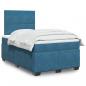 Preview: ARDEBO.de - Boxspringbett mit Matratze Blau 120x190 cm Samt