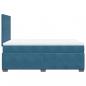 Preview: Boxspringbett mit Matratze Blau 120x190 cm Samt