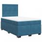 Preview: Boxspringbett mit Matratze Blau 120x190 cm Samt