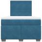 Preview: Boxspringbett mit Matratze Blau 120x190 cm Samt