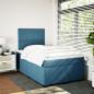 Preview: Boxspringbett mit Matratze Blau 120x200 cm Samt