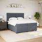 Preview: Boxspringbett mit Matratze Dunkelgrau 200x200 cm Samt