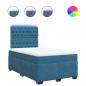Preview: Boxspringbett mit Matratze Blau 120x190 cm Samt