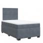 Preview: Boxspringbett mit Matratze Dunkelgrau 120x200 cm Samt