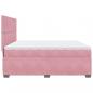 Preview: Boxspringbett mit Matratze Rosa 200x200 cm Samt