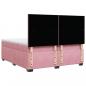 Preview: Boxspringbett mit Matratze Rosa 200x200 cm Samt