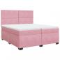 Preview: Boxspringbett mit Matratze Rosa 200x200 cm Samt