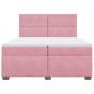 Preview: Boxspringbett mit Matratze Rosa 200x200 cm Samt