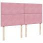 Preview: Boxspringbett mit Matratze Rosa 200x200 cm Samt