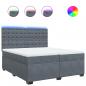 Preview: Boxspringbett mit Matratze Dunkelgrau 200x200 cm Samt