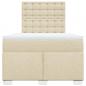 Preview: Boxspringbett mit Matratze Creme 120x190 cm Stoff