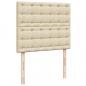 Preview: Boxspringbett mit Matratze Creme 120x190 cm Stoff